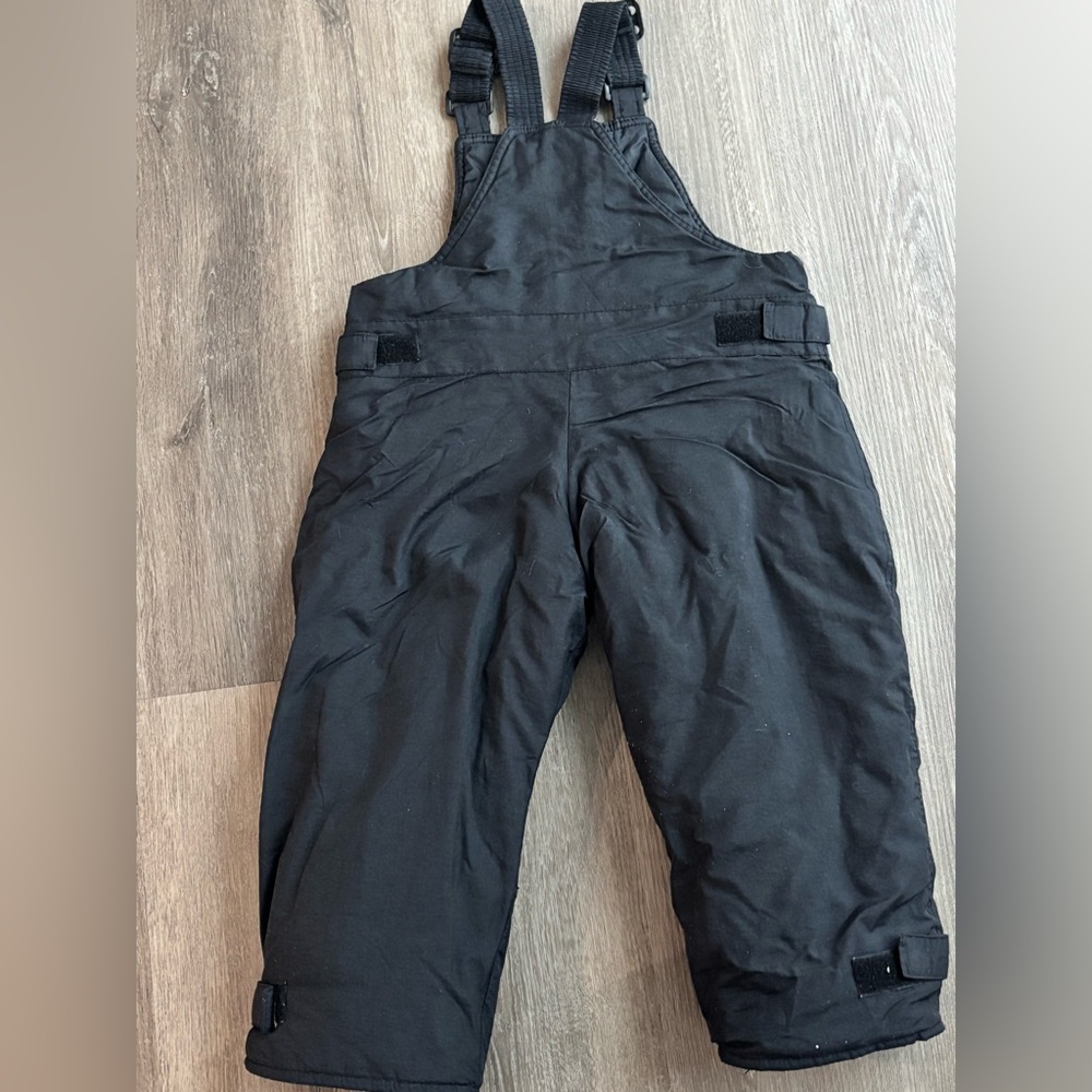 Outbrook Boys Black Snow Bib Overalls Sz 4 5 - Picture 5 of 10